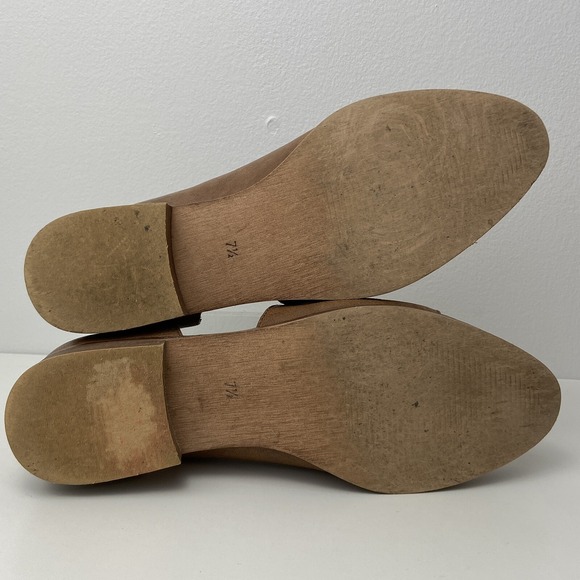 Diba True D'Orsay Leather Loafers Flats Shoes Womens 7.5 Tobacco Brown Slip On - Picture 12 of 12